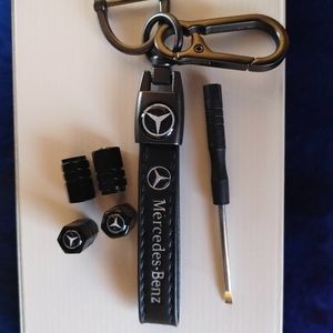 Mercedes Benz keychain and Tire Valve Caps